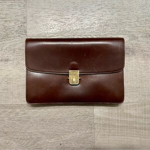 Vintage Beltrami Authentic Italian Leather Envelope Clutch Made in Italy